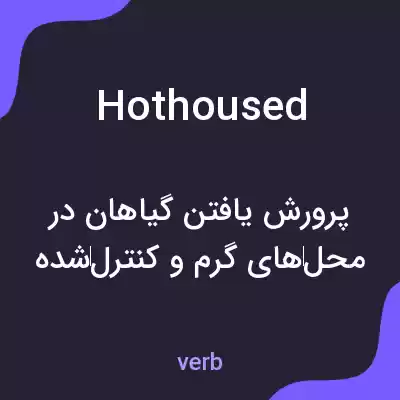 معنی hothoused به فارسی معنی hothoused به فارسی