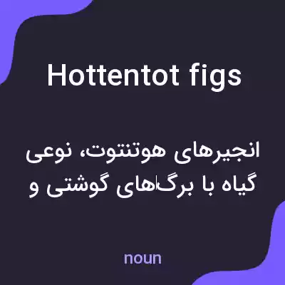 معنی hottentot figs به فارسی معنی hottentot figs به فارسی