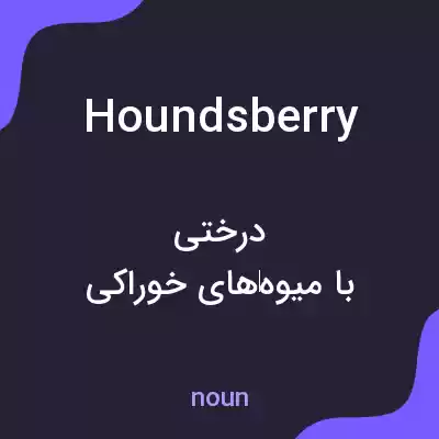 معنی houndsberry به فارسی معنی houndsberry به فارسی
