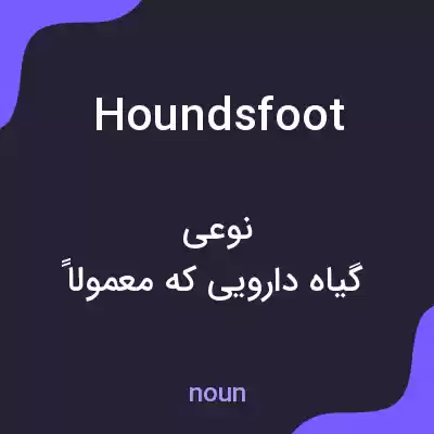 معنی houndsfoot به فارسی معنی houndsfoot به فارسی