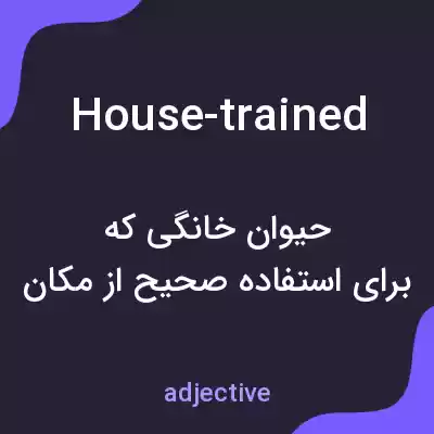 معنی house-trained به فارسی معنی house-trained به فارسی