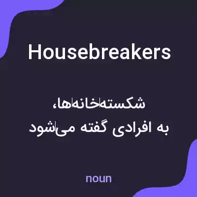 معنی housebreakers به فارسی معنی housebreakers به فارسی