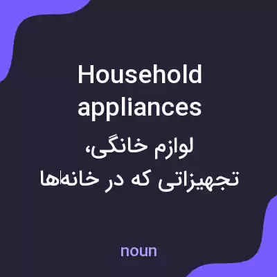 معنی household appliances به فارسی معنی household appliances به فارسی