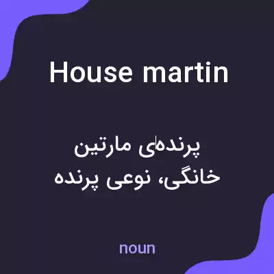 معنی house martin به فارسی معنی house martin به فارسی