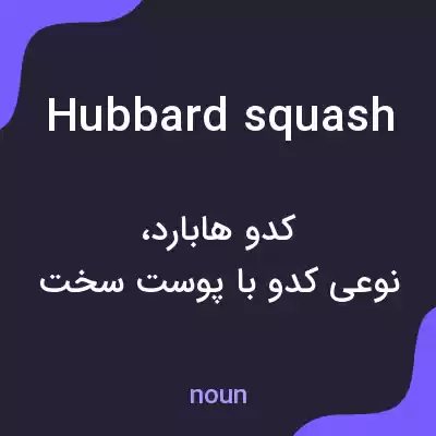 معنی hubbard squash به فارسی معنی hubbard squash به فارسی