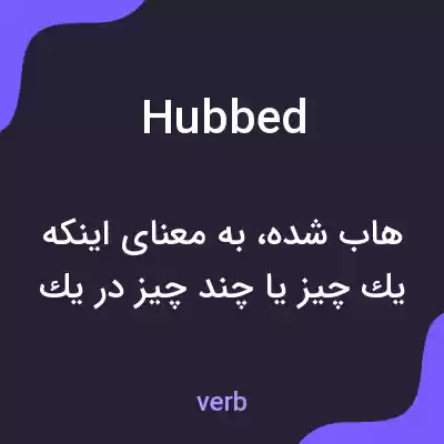 معنی hubbed به فارسی معنی hubbed به فارسی