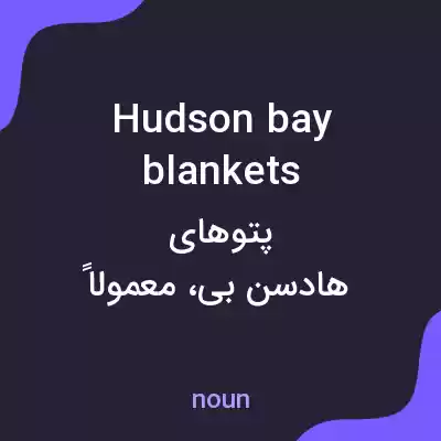 معنی hudson bay blankets به فارسی معنی hudson bay blankets به فارسی