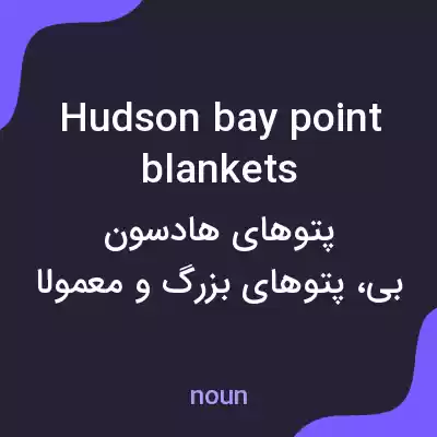 معنی hudson bay point blankets به فارسی معنی hudson bay point blankets به فارسی