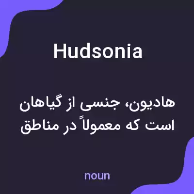 معنی hudsonia به فارسی معنی hudsonia به فارسی