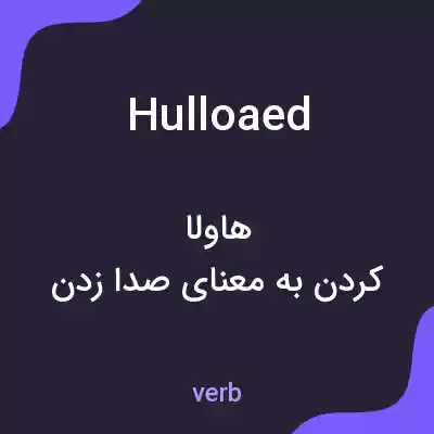 معنی hulloaed به فارسی معنی hulloaed به فارسی