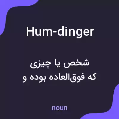 معنی hum-dinger به فارسی معنی hum-dinger به فارسی