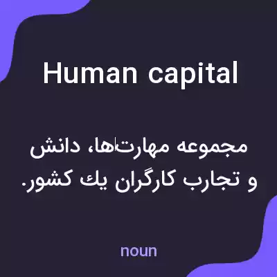 معنی human capital به فارسی معنی human capital به فارسی