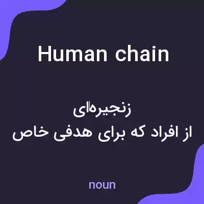 معنی human chain به فارسی