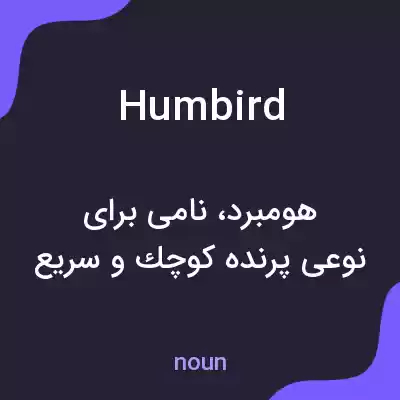 معنی humbird به فارسی معنی humbird به فارسی