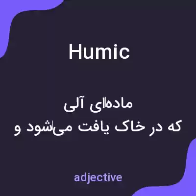 معنی humic به فارسی