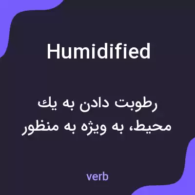 معنی humidified به فارسی معنی humidified به فارسی