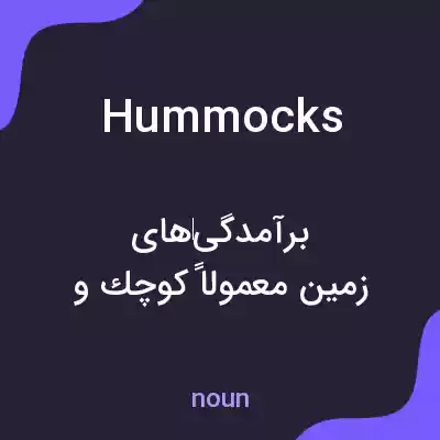 معنی hummocks به فارسی معنی hummocks به فارسی