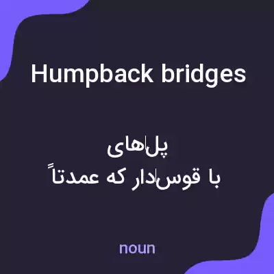معنی humpback bridges به فارسی معنی humpback bridges به فارسی