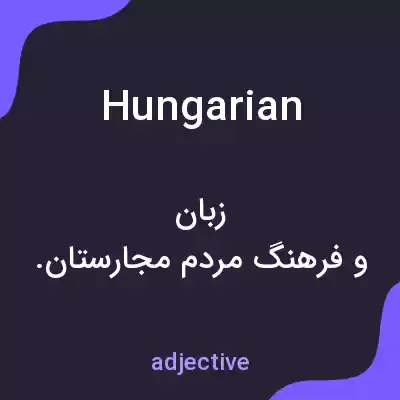 معنی hungarian به فارسی معنی hungarian به فارسی
