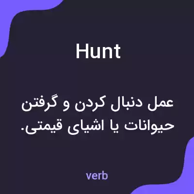 معنی hunt به فارسی معنی hunt به فارسی