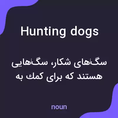 معنی hunting dogs به فارسی معنی hunting dogs به فارسی