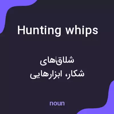 معنی hunting whips به فارسی معنی hunting whips به فارسی