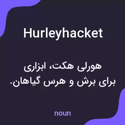 معنی hurleyhacket به فارسی معنی hurleyhacket به فارسی