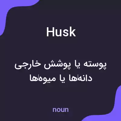 معنی husk به فارسی معنی husk به فارسی