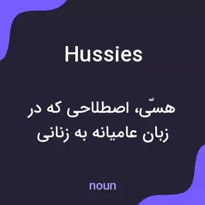 معنی hussies به فارسی