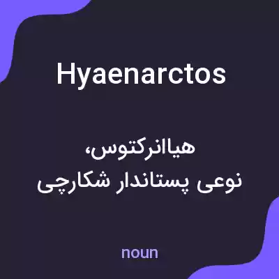 معنی hyaenarctos به فارسی معنی hyaenarctos به فارسی