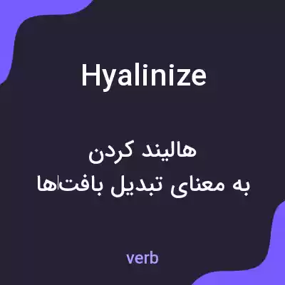 معنی hyalinize به فارسی معنی hyalinize به فارسی