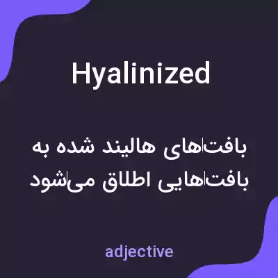معنی hyalinized به فارسی معنی hyalinized به فارسی