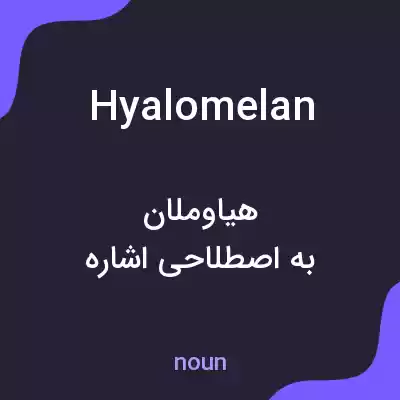 معنی hyalomelan به فارسی معنی hyalomelan به فارسی