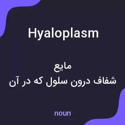 معنی hyaloplasm به فارسی معنی hyaloplasm به فارسی