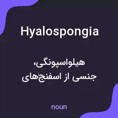 معنی hyalospongia به فارسی معنی hyalospongia به فارسی