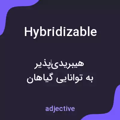 معنی hybridizable به فارسی معنی hybridizable به فارسی