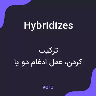 معنی hybridizes به فارسی معنی hybridizes به فارسی