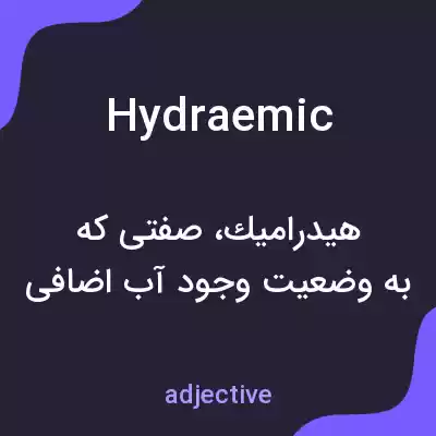 معنی hydraemic به فارسی معنی hydraemic به فارسی