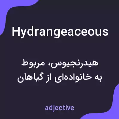 معنی hydrangeaceous به فارسی معنی hydrangeaceous به فارسی