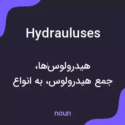 معنی hydrauluses به فارسی معنی hydrauluses به فارسی