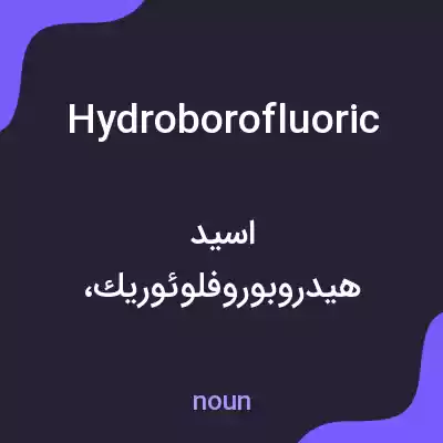 معنی hydroborofluoric به فارسی معنی hydroborofluoric به فارسی