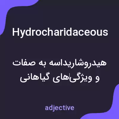 معنی hydrocharidaceous به فارسی معنی hydrocharidaceous به فارسی