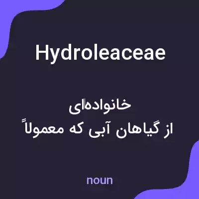 معنی hydroleaceae به فارسی معنی hydroleaceae به فارسی
