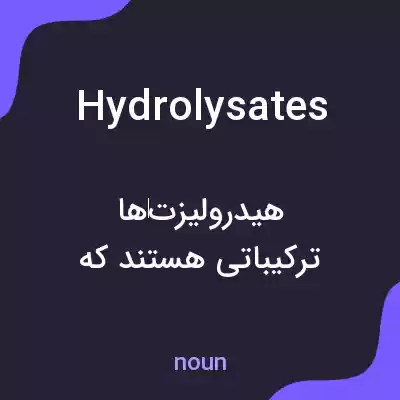 معنی hydrolysates به فارسی معنی hydrolysates به فارسی