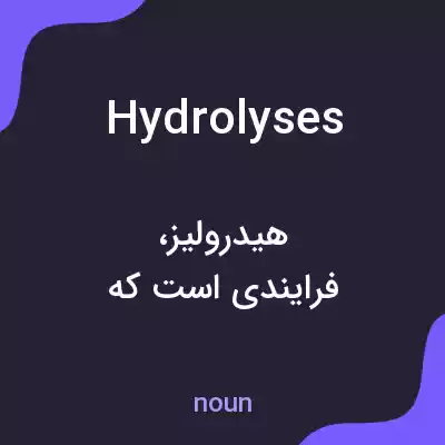 معنی hydrolyses به فارسی