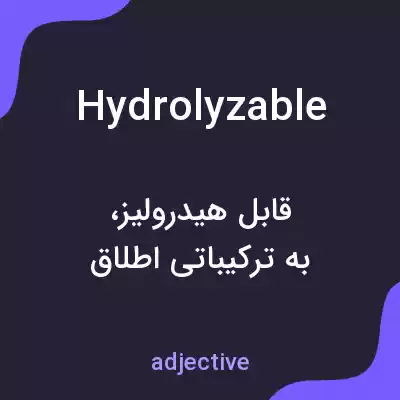 معنی hydrolyzable به فارسی معنی hydrolyzable به فارسی