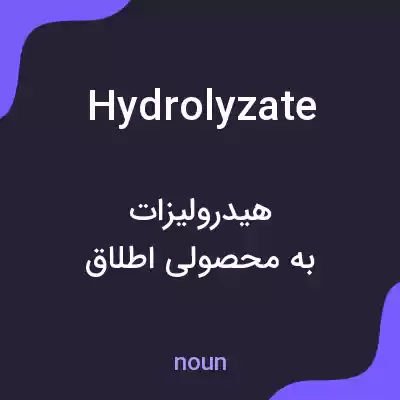 معنی hydrolyzate به فارسی معنی hydrolyzate به فارسی