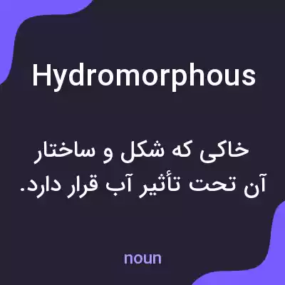 معنی hydromorphous به فارسی معنی hydromorphous به فارسی
