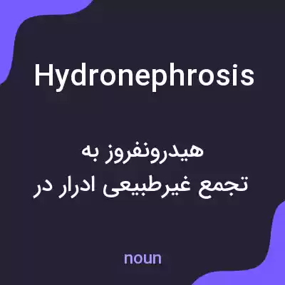 معنی hydronephrosis به فارسی معنی hydronephrosis به فارسی