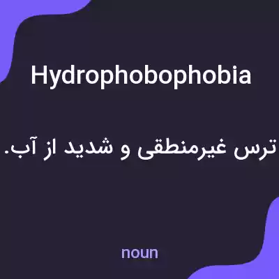 معنی hydrophobophobia به فارسی معنی hydrophobophobia به فارسی